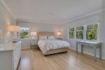 Second floor bedroom with queen size bed 